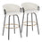 LumiSource Claire Barstool, Set of 2, Black/Gold/Cream - B30-CLAIRE2-SWVGBKVCR2