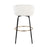 LumiSource Claire Barstool, Set of 2, Black/Gold/Cream