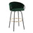 LumiSource Claire Barstool, Set of 2, Black/Gold/Green