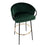LumiSource Claire Barstool, Set of 2, Black/Gold/Green