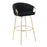 LumiSource Claire 30" Barstool, Set of 2, Gold/Black