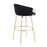 LumiSource Claire 30" Barstool, Set of 2, Gold/Black