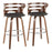 LumiSource Cosini Barstool, Set/2, Walnut/Charcoal/CH - B30-COSNI2-SWVRWLCHAR2