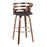 LumiSource Cosini Barstool, Set of 2, Walnut/Charcoal/Chrome