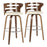 LumiSource Cosini Barstool, Set of 2, Walnut/Cream/Chrome - B30-COSNI2-SWVRWLCR2