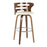 LumiSource Cosini Barstool, Set of 2, Walnut/Cream/Chrome