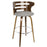 LumiSource Cosini 30" Barstool, Set/2, Walnut/Grey/Chrome