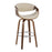 LumiSource Curvini 30'' Barstool, Set/2, WAL/CR/CH
