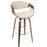 LumiSource Curvini 30'' Barstool, Set/2, WAL/CR/CH