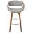 LumiSource Curvini 30'' Barstool, Set/2, WAL/GY/CH