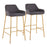 LumiSource Daniella Bar Stool, Set of 2, Gold/Charcoal - B30-DNLA2AUCHAR2