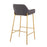 LumiSource Daniella Bar Stool, Set of 2, Gold/Charcoal