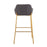 LumiSource Daniella Bar Stool, Set of 2, Gold/Charcoal
