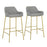 LumiSource Daniella Fixed-Height Bar Stool, Set of 2, Gold/Grey - B30-DNLA2AUGY2