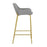 LumiSource Daniella Fixed-Height Bar Stool, Set of 2, Gold/Grey