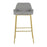 LumiSource Daniella Fixed-Height Bar Stool, Set of 2, Gold/Grey