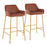 LumiSource Daniella Bar Stool, Set of 2, Gold/Camel - B30-DNLA2AUPUCAM2