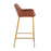 LumiSource Daniella Bar Stool, Set of 2, Gold/Camel