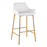 LumiSource Daniella Bar Stool, Set of 2, Gold/White