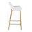 LumiSource Daniella Bar Stool, Set of 2, Gold/White