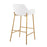 LumiSource Daniella Bar Stool, Set of 2, Gold/White