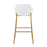 LumiSource Daniella Bar Stool, Set of 2, Gold/White