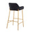 LumiSource Daniella Bar Stool, Set of 2, Gold/Black Velvet