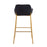 LumiSource Daniella Bar Stool, Set of 2, Gold/Black Velvet