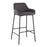 LumiSource Daniella Bar Stool, Set of 2, Black/Charcoal