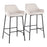 LumiSource Daniella Bar Stool, Set of 2, Black/Cream - B30-DNLA2BKCR2