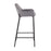 LumiSource Daniella Bar Stool, Set of 2, Black/Grey Fabric