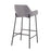 LumiSource Daniella Bar Stool, Set of 2, Black/Grey Fabric