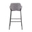 LumiSource Daniella Bar Stool, Set of 2, Black/Grey Fabric