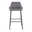 LumiSource Daniella Bar Stool, Set of 2, Black/Grey Fabric