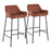 LumiSource Daniella Bar Stool, Set of 2, Black/Camel - B30-DNLA2BKPUCAM2