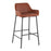 LumiSource Daniella Bar Stool, Set of 2, Black/Camel