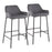 LumiSource Daniella Bar Stool, Set of 2, Black/Grey - B30-DNLA2BKPUGY2