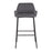 LumiSource Daniella Bar Stool, Set of 2, Black/Grey