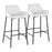 LumiSource Daniella Bar Stool, Set of 2, Black/White - B30-DNLA2BKPUW2