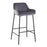 LumiSource Daniella Bar Stool, Set of 2, Black/Silver Velvet