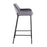 LumiSource Daniella Bar Stool, Set of 2, Black/Silver Velvet