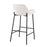 LumiSource Daniella Bar Stool, Set of 2, Black/White Velvet