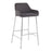 LumiSource Daniella Bar Stool, Set of 2, Chrome/Charcoal