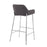 LumiSource Daniella Bar Stool, Set of 2, Chrome/Charcoal