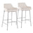 LumiSource Daniella Bar Stool, Set of 2, Chrome/Cream - B30-DNLA2CHRMCR2