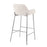 LumiSource Daniella Bar Stool, Set of 2, Chrome/Cream