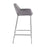 LumiSource Daniella Bar Stool, Set of 2, Chrome/Grey Fabric