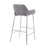 LumiSource Daniella Bar Stool, Set of 2, Chrome/Grey Fabric