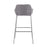 LumiSource Daniella Bar Stool, Set of 2, Chrome/Grey Fabric