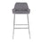 LumiSource Daniella Bar Stool, Set of 2, Chrome/Grey Fabric